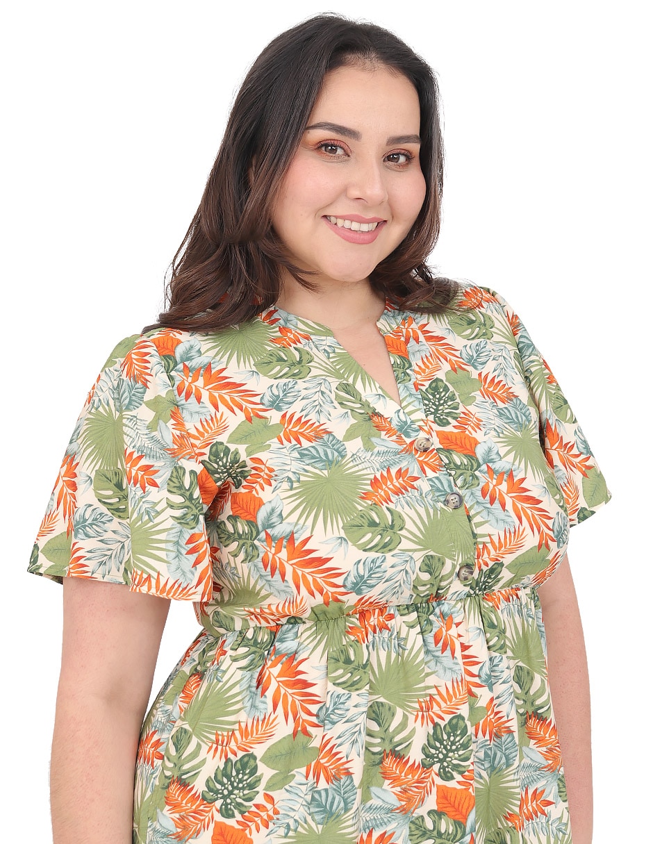 Vestido midi casual cariló para mujer