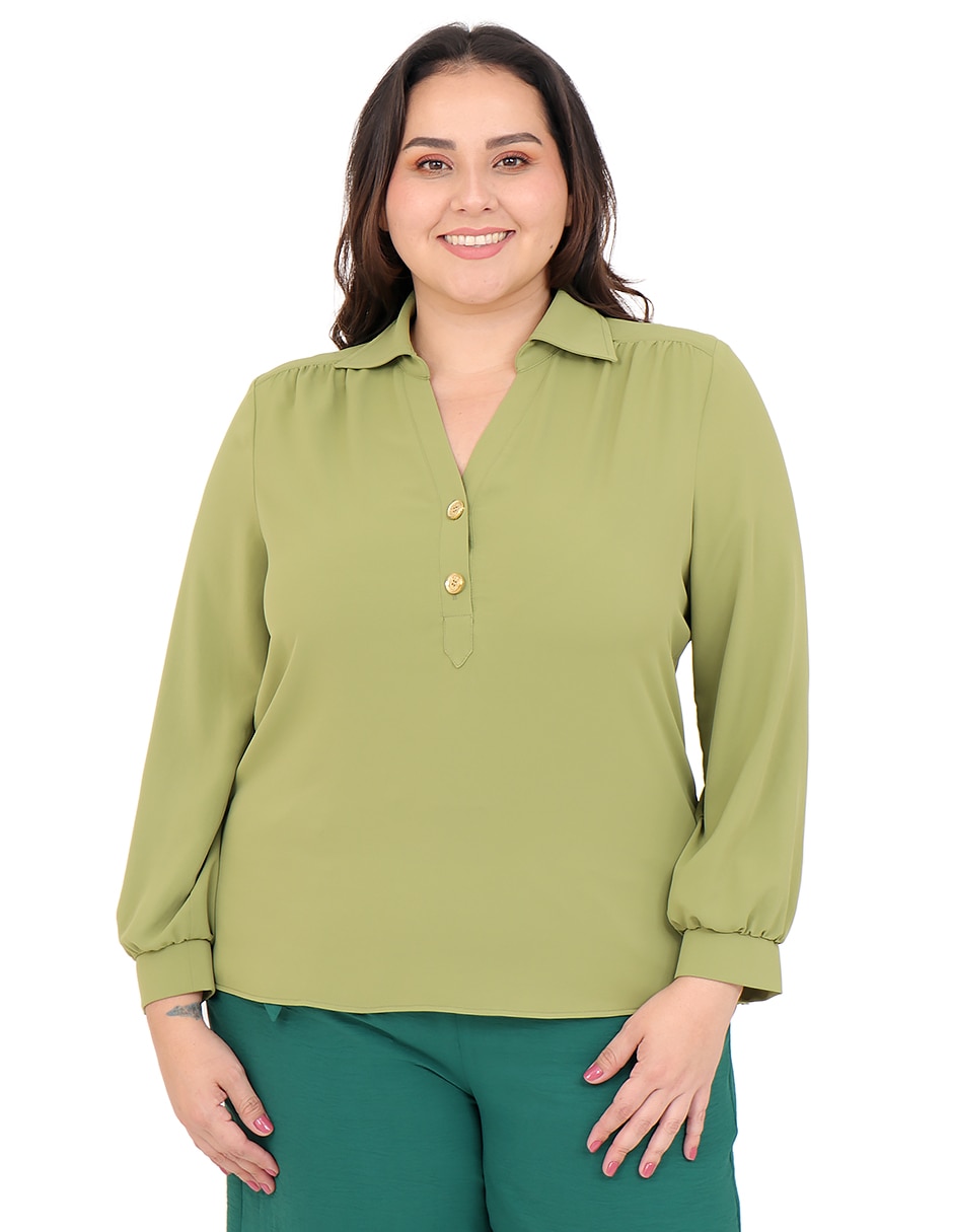 Blusa manga larga para mujer