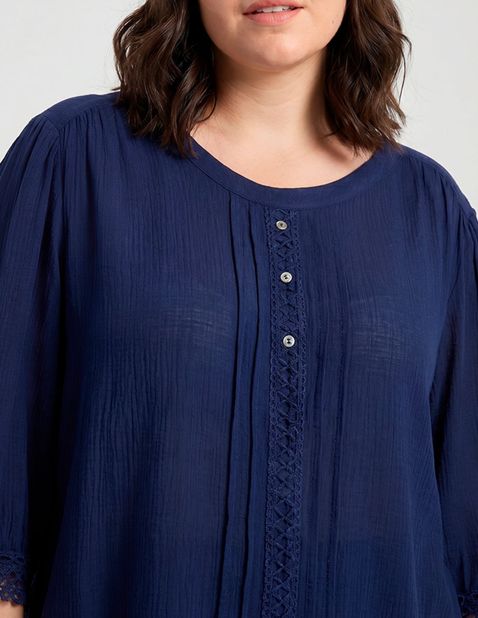 Blusa manga 3/4 para mujer 4