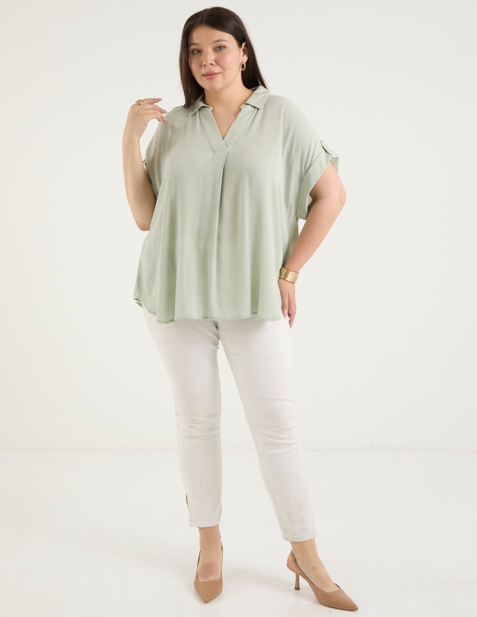 Blusa manga corta para mujer 3