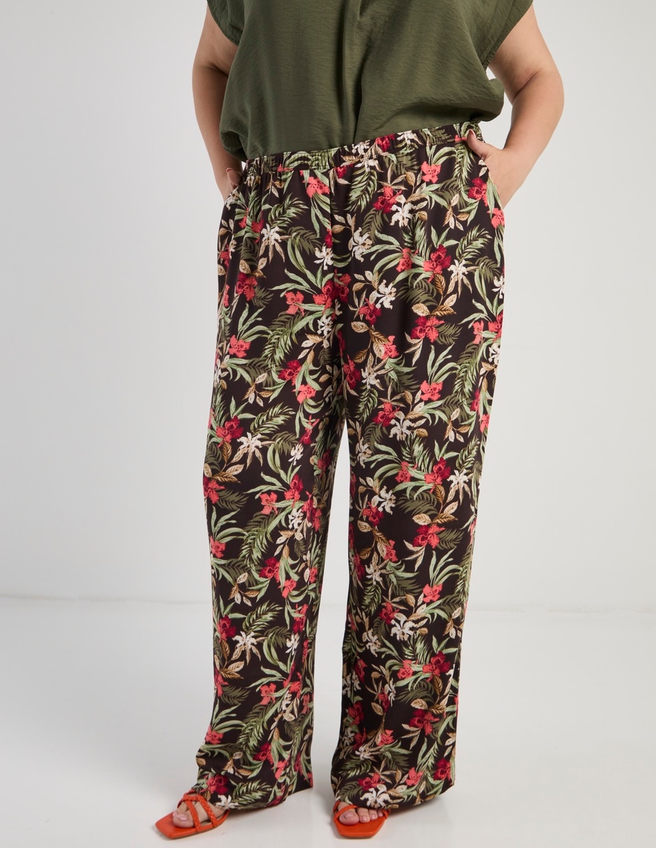 Pantalón relaxed amplio para mujer