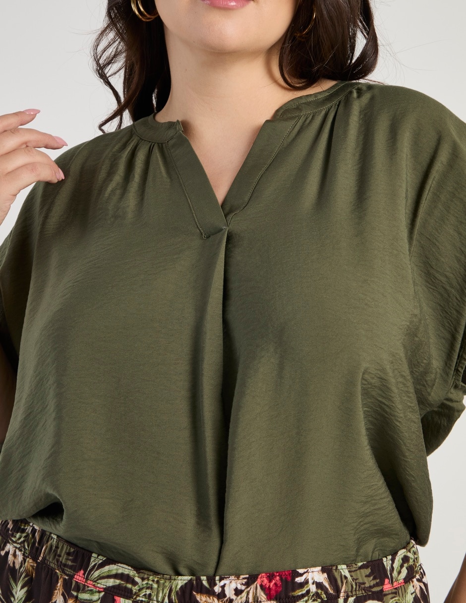 Blusa manga corta para mujer 4