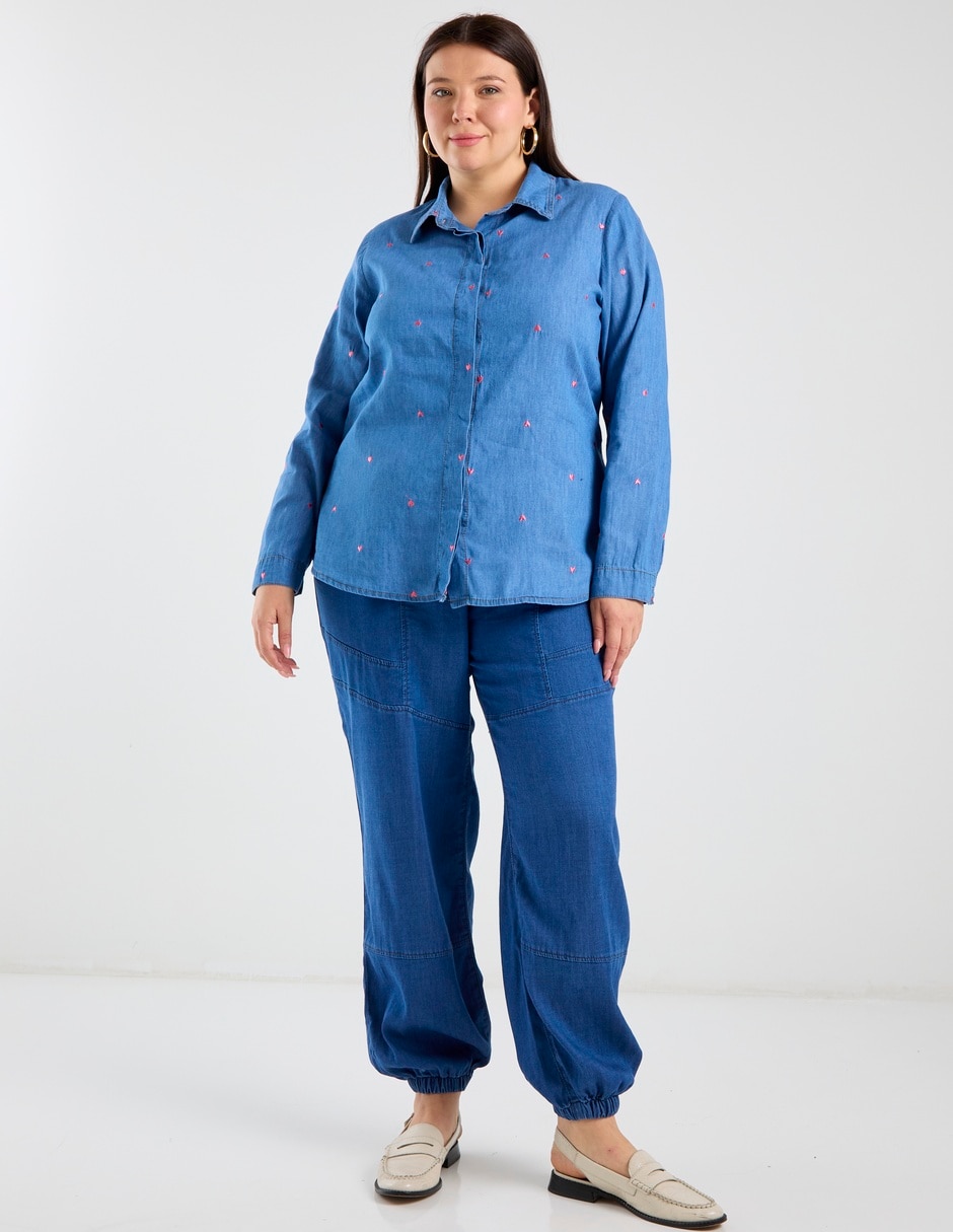 Blusa camisera manga larga para mujer 3