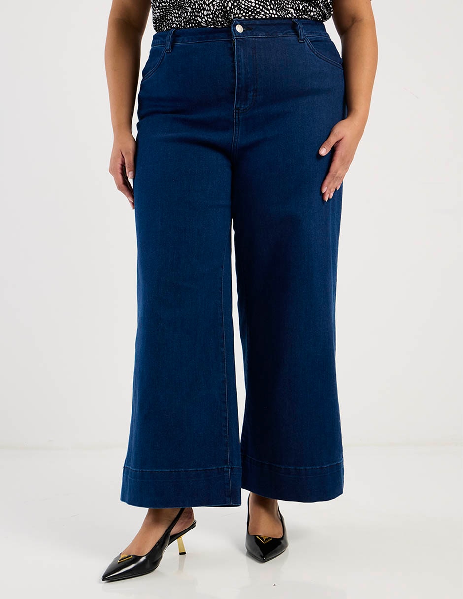 Jeans relaxed wide leg a la cintura C421 para mujer Jeans relaxed wide leg a la cintura C421 para mujer