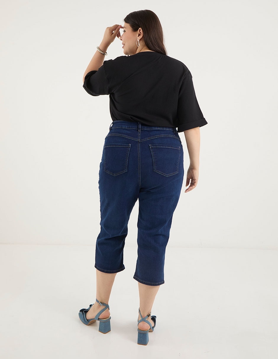 Jeans capri relaxed Lieb Plus para mujer