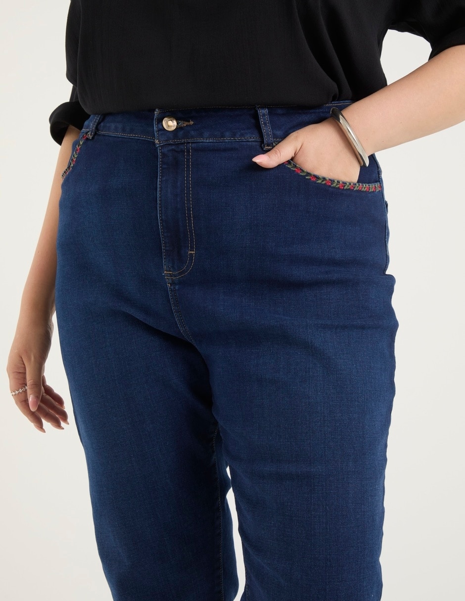 Jeans capri relaxed Lieb Plus para mujer