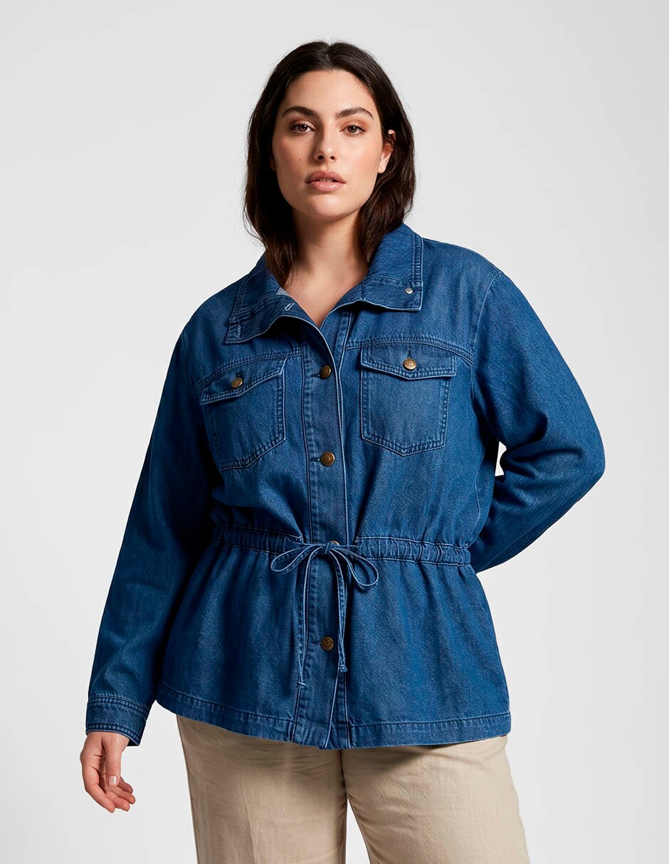 Chamarra denim de mezclilla para mujer