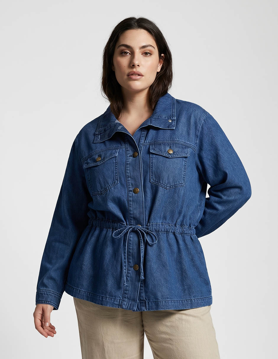 Chamarra denim de mezclilla para mujer