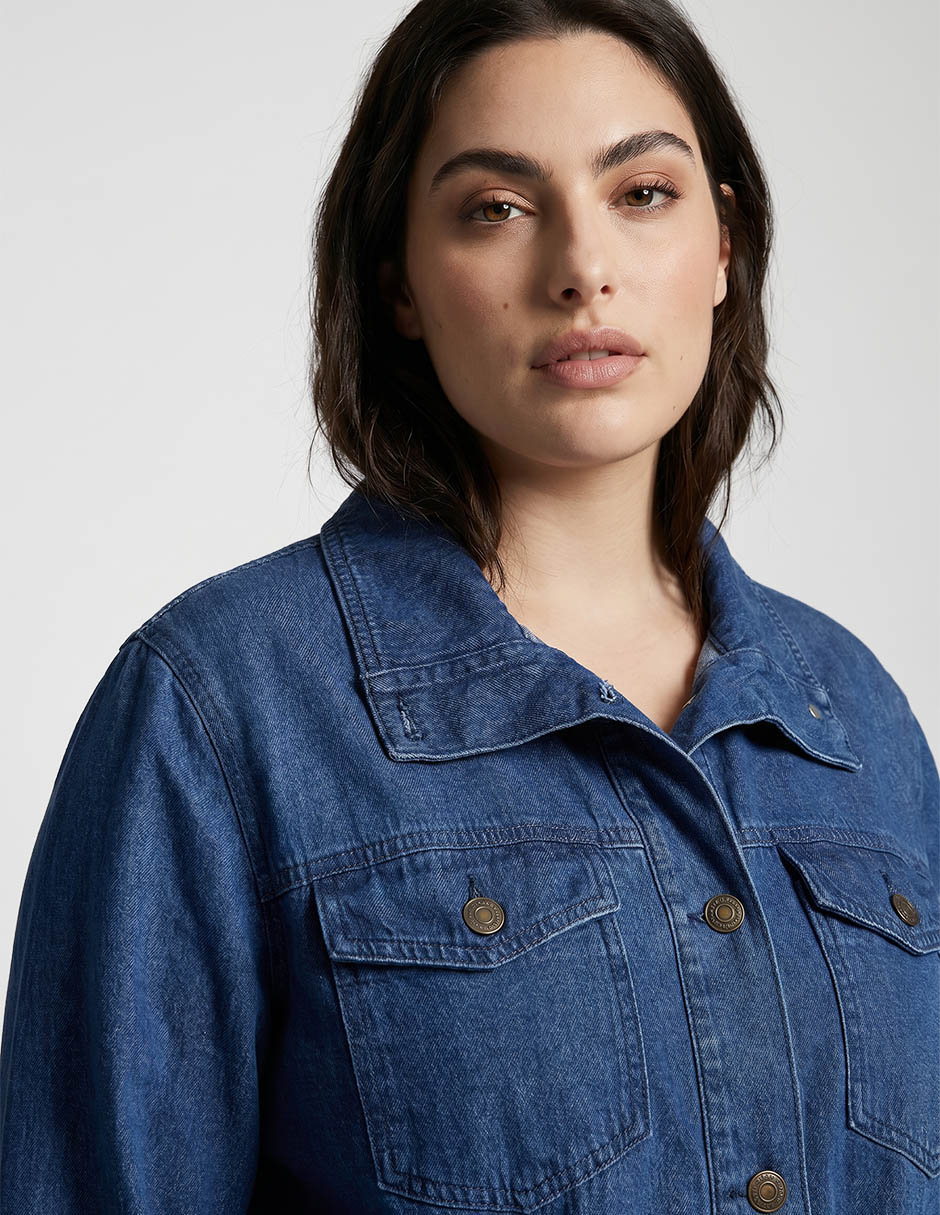 Chamarra denim de mezclilla para mujer 3