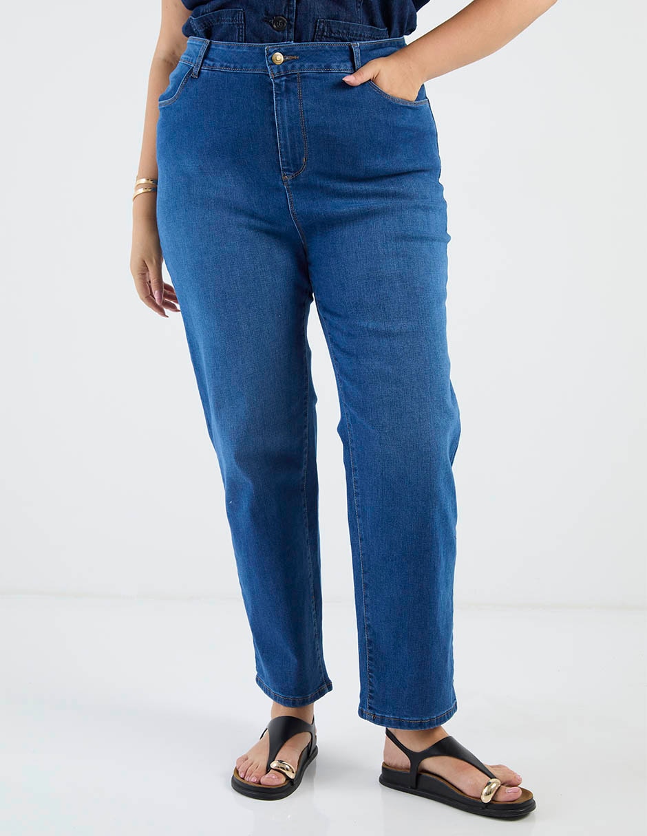 Jeans straight Liebs Plus para mujer