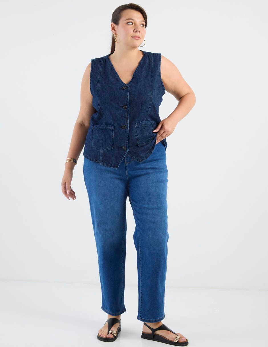 Jeans straight para mujer 4