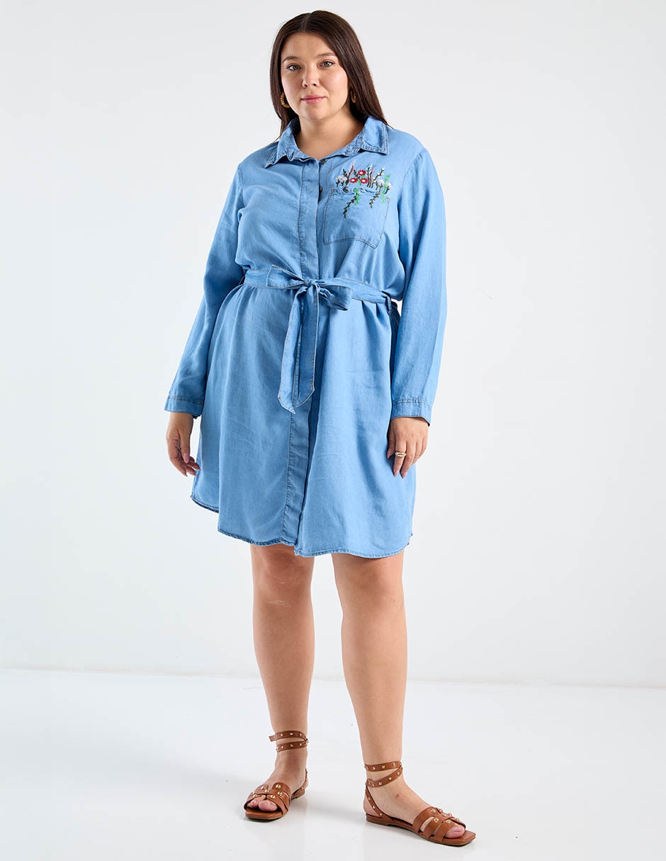 Vestido arriba rodilla casual para mujer 5