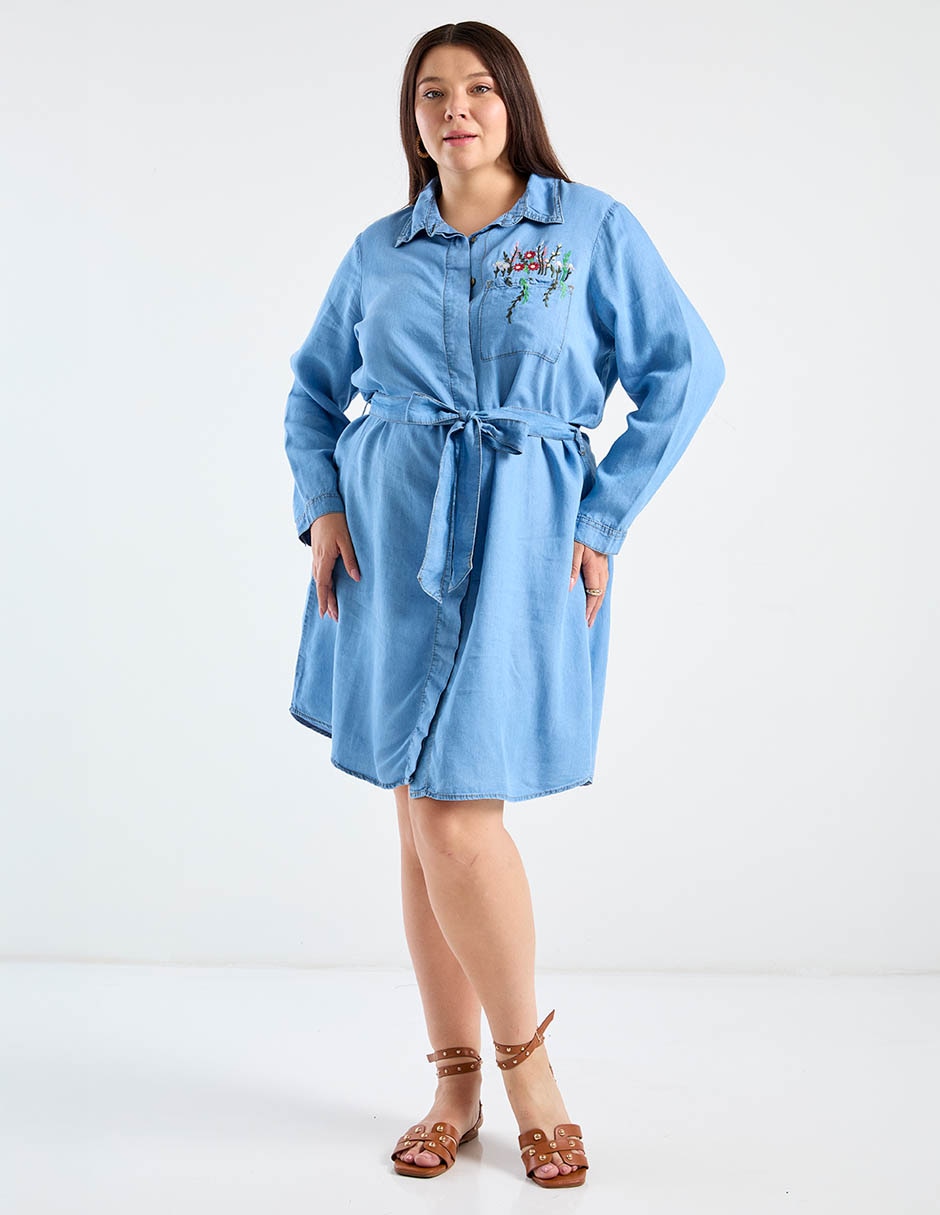 Vestido arriba rodilla casual para mujer 4