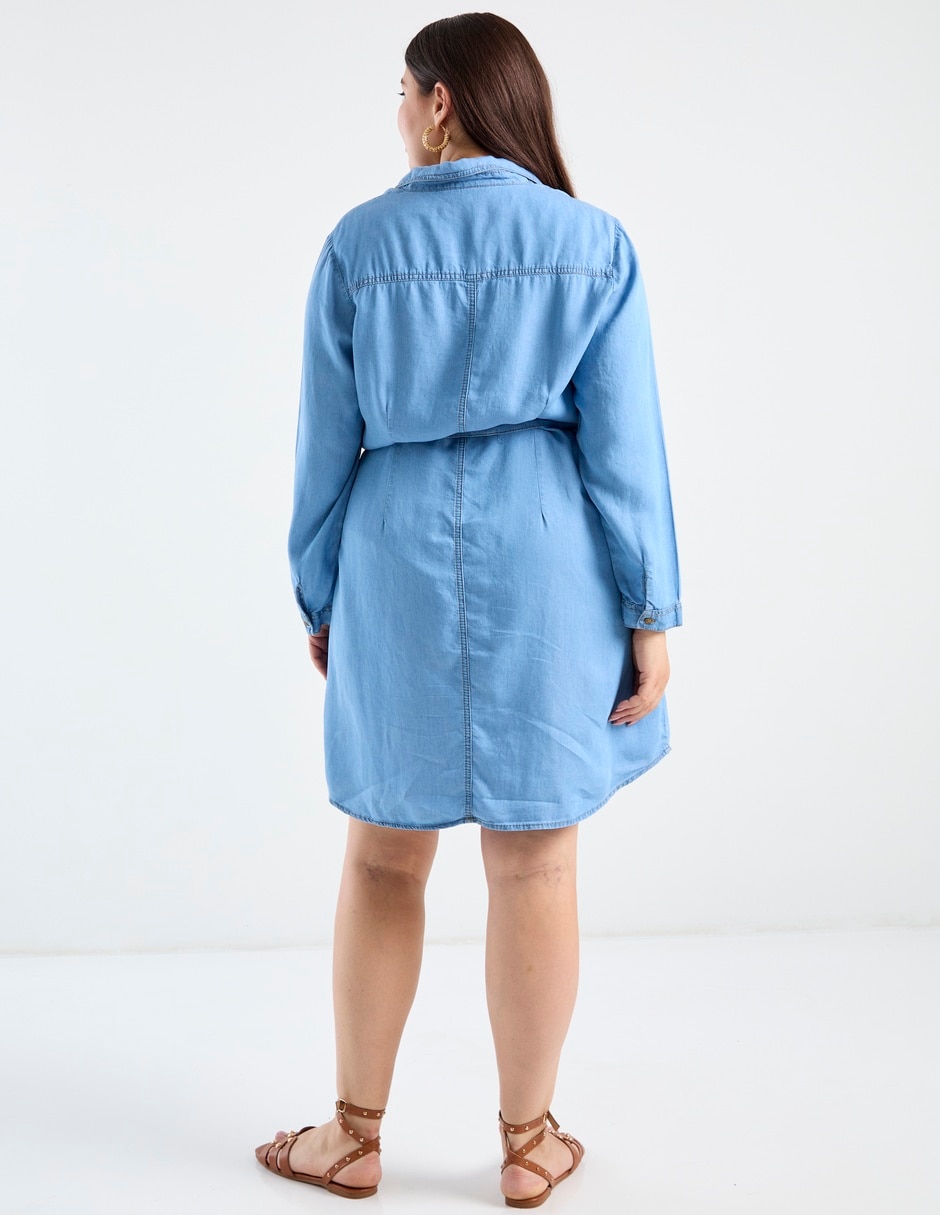 Vestido arriba rodilla casual para mujer 6