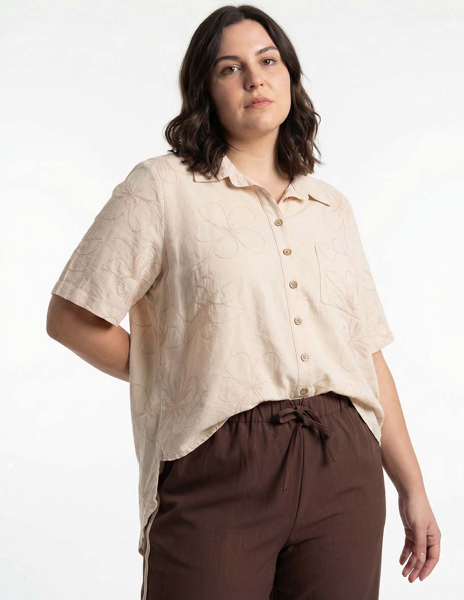 Blusa manga al codo para mujer 1