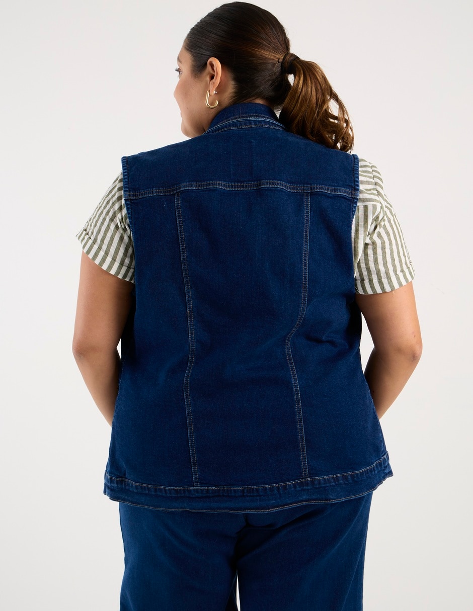 Chaleco de mezclilla para mujer