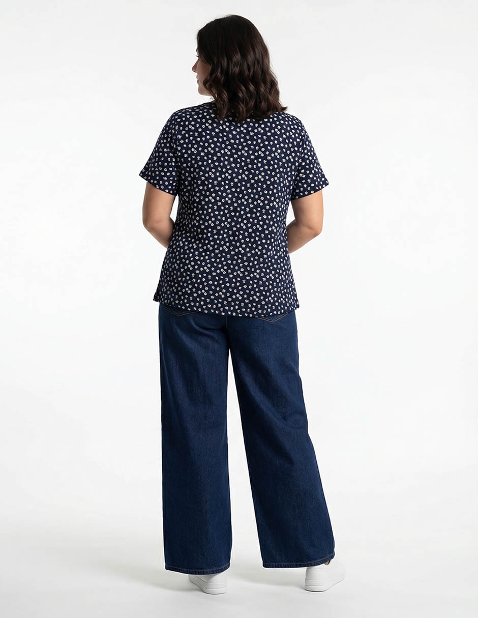 Playera manga corta Lieb Plus cuello redondo para mujer