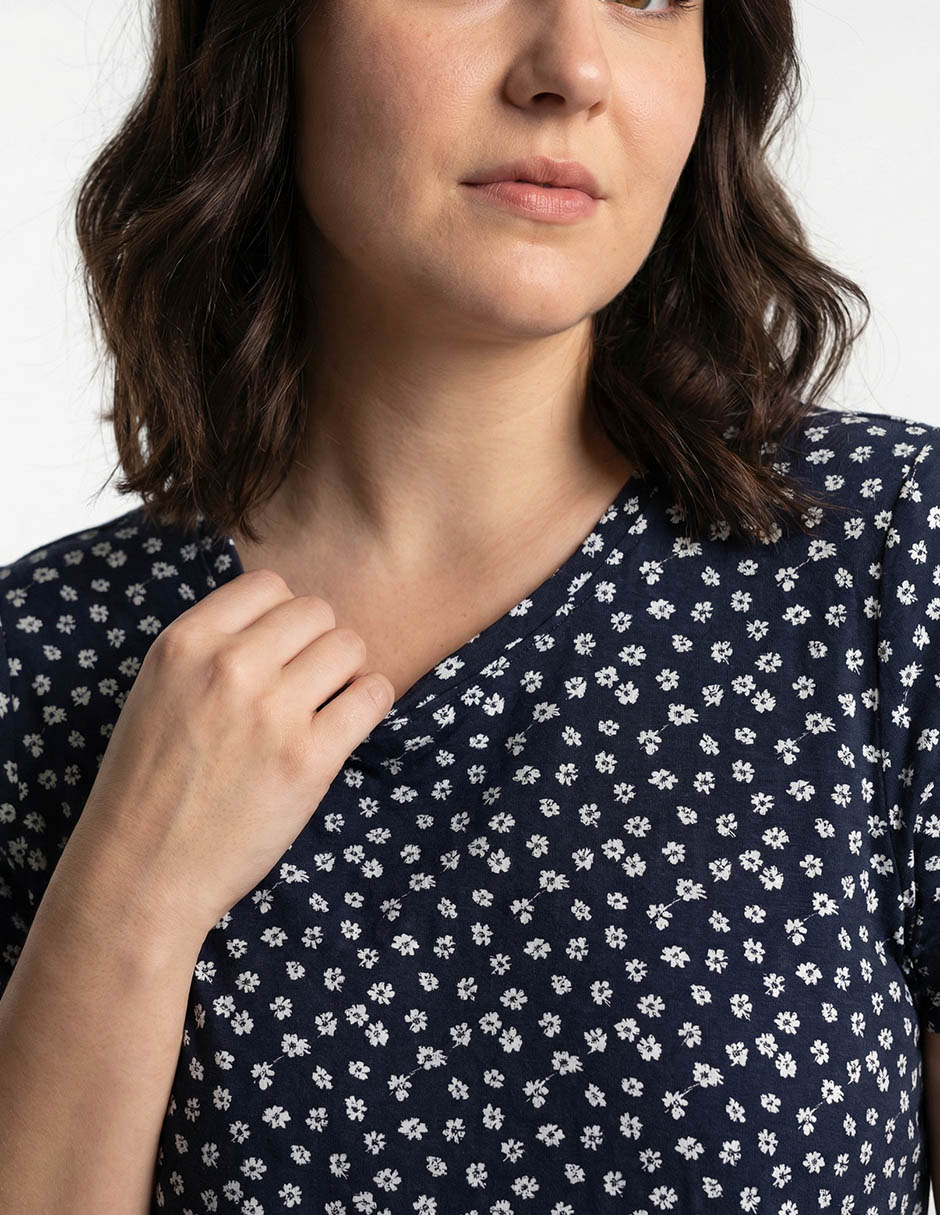 Playera manga corta Lieb Plus cuello redondo para mujer