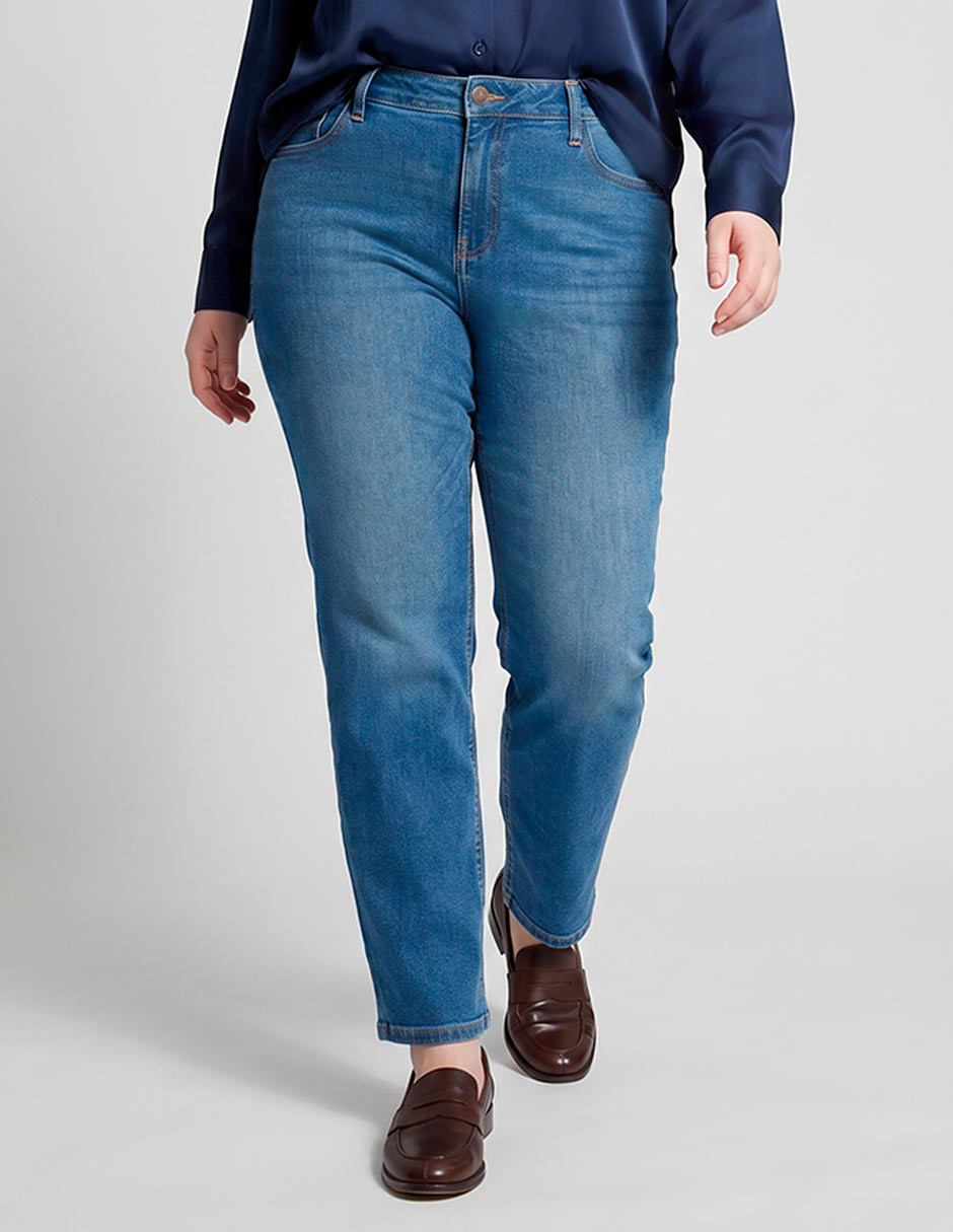 Jeans slim corte a la cintura para mujer Jeans slim corte a la cintura para mujer