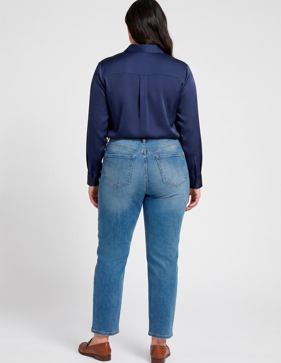 Jeans skinny corte cintura para mujer 2