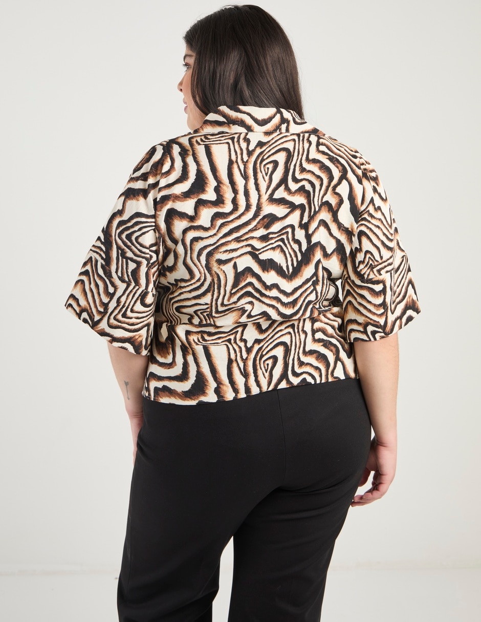 Blusa manga al codo para mujer 11