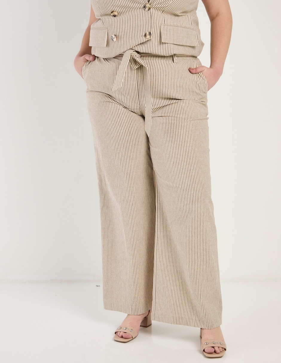 Pantalón straight amplio para mujer 1