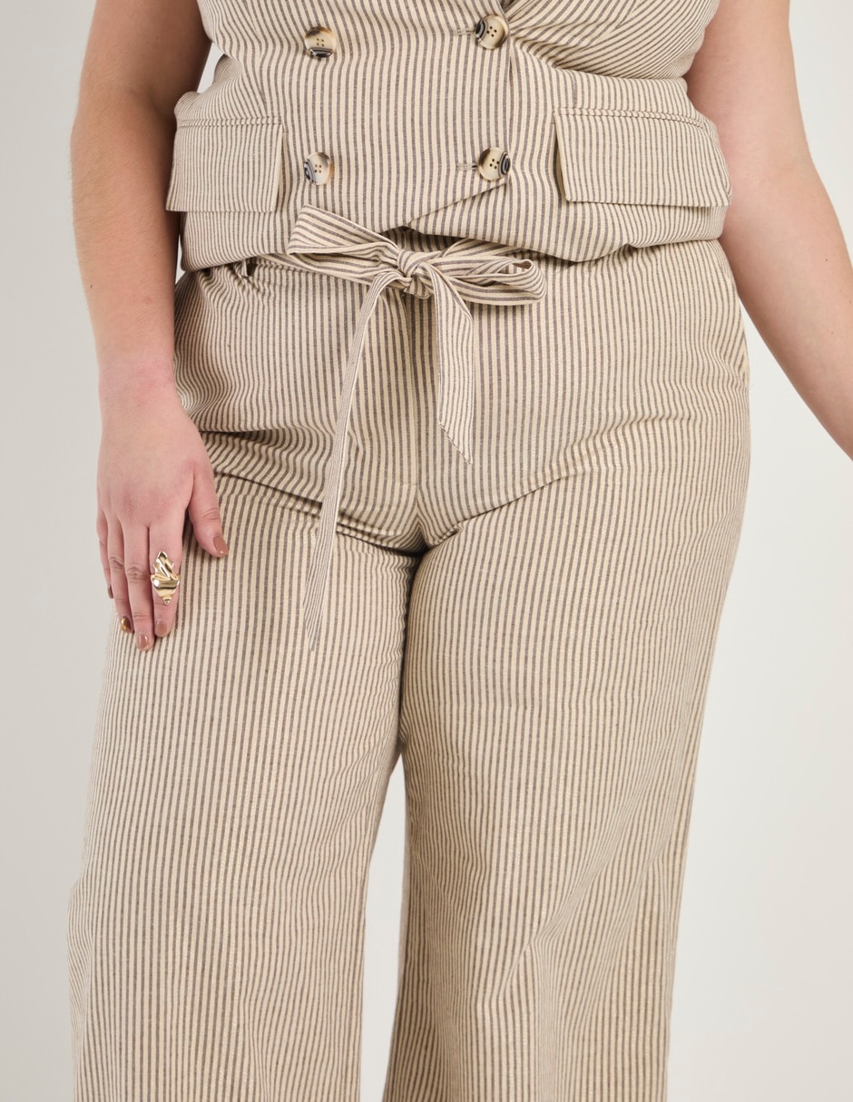 Pantalón straight amplio para mujer 10