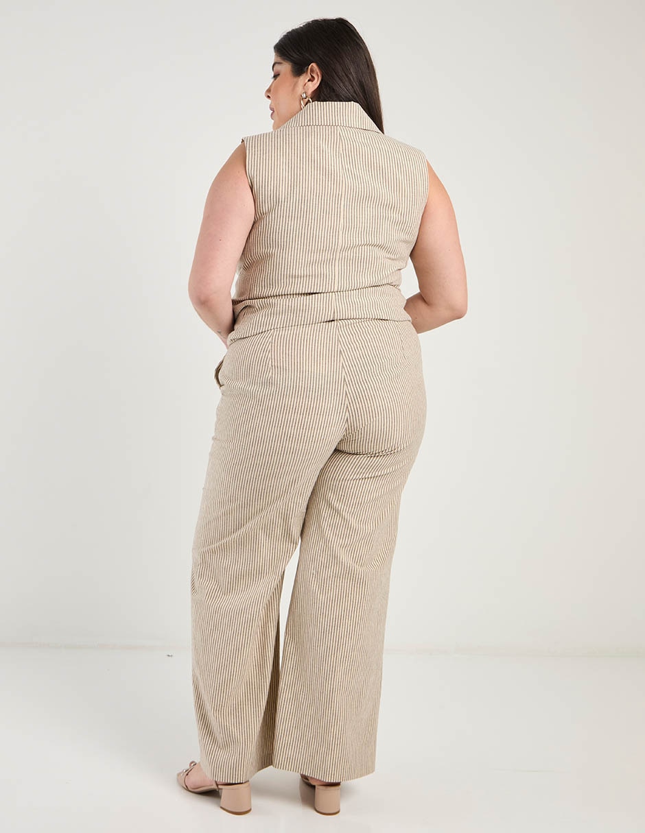Pantalón straight amplio para mujer 11