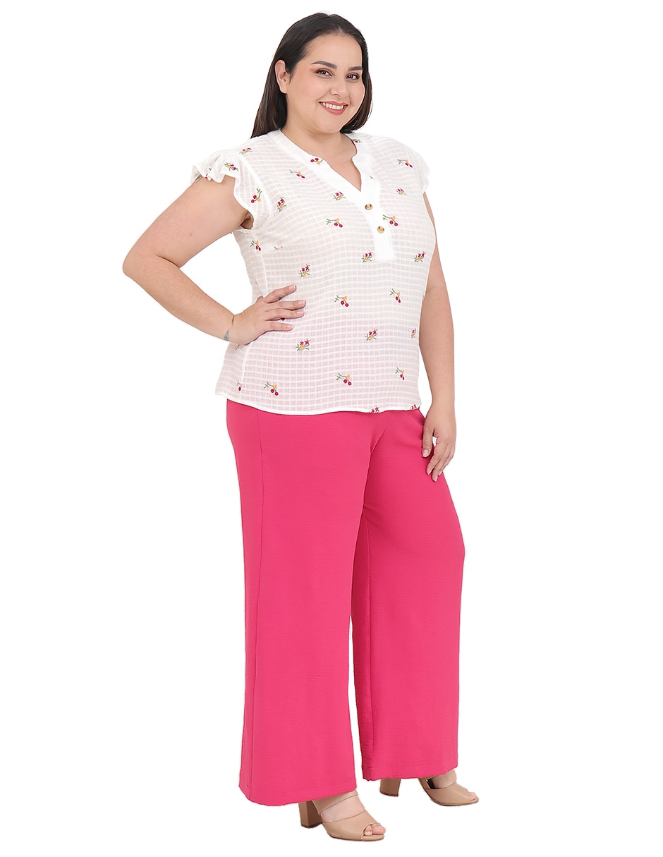 Blusa cariló grupo bromelia manga corta para mujer