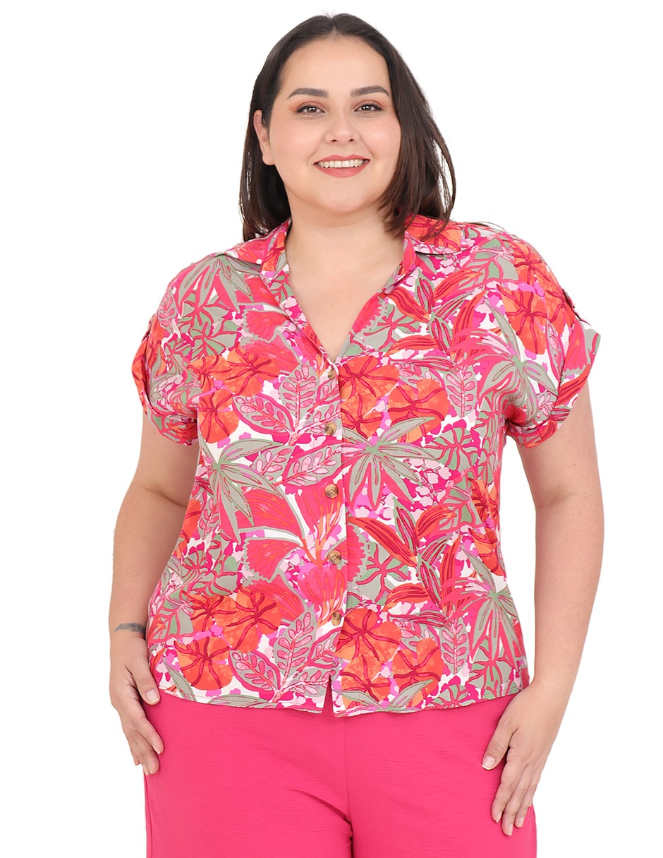 Blusa grupo bromelia manga corta para mujer Blusa grupo bromelia manga corta para mujer
