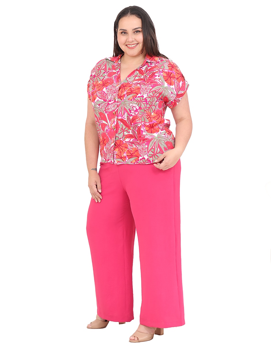 Blusa cariló grupo bromelia manga corta para mujer