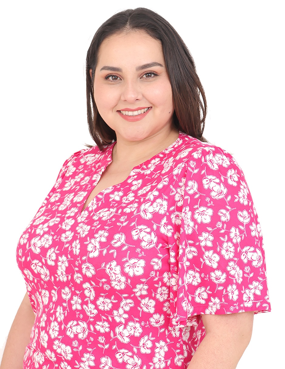 Blusa cariló grupo bromelia manga corta para mujer