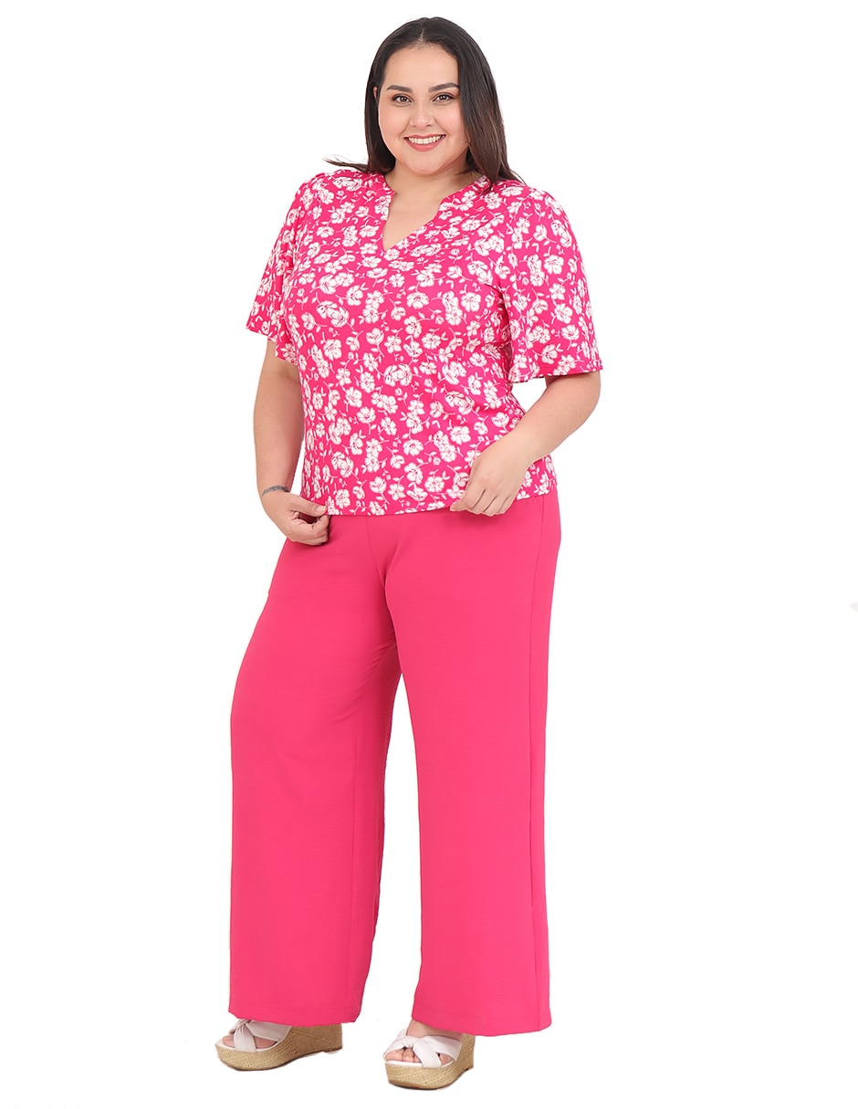 Blusa cariló grupo bromelia manga corta para mujer