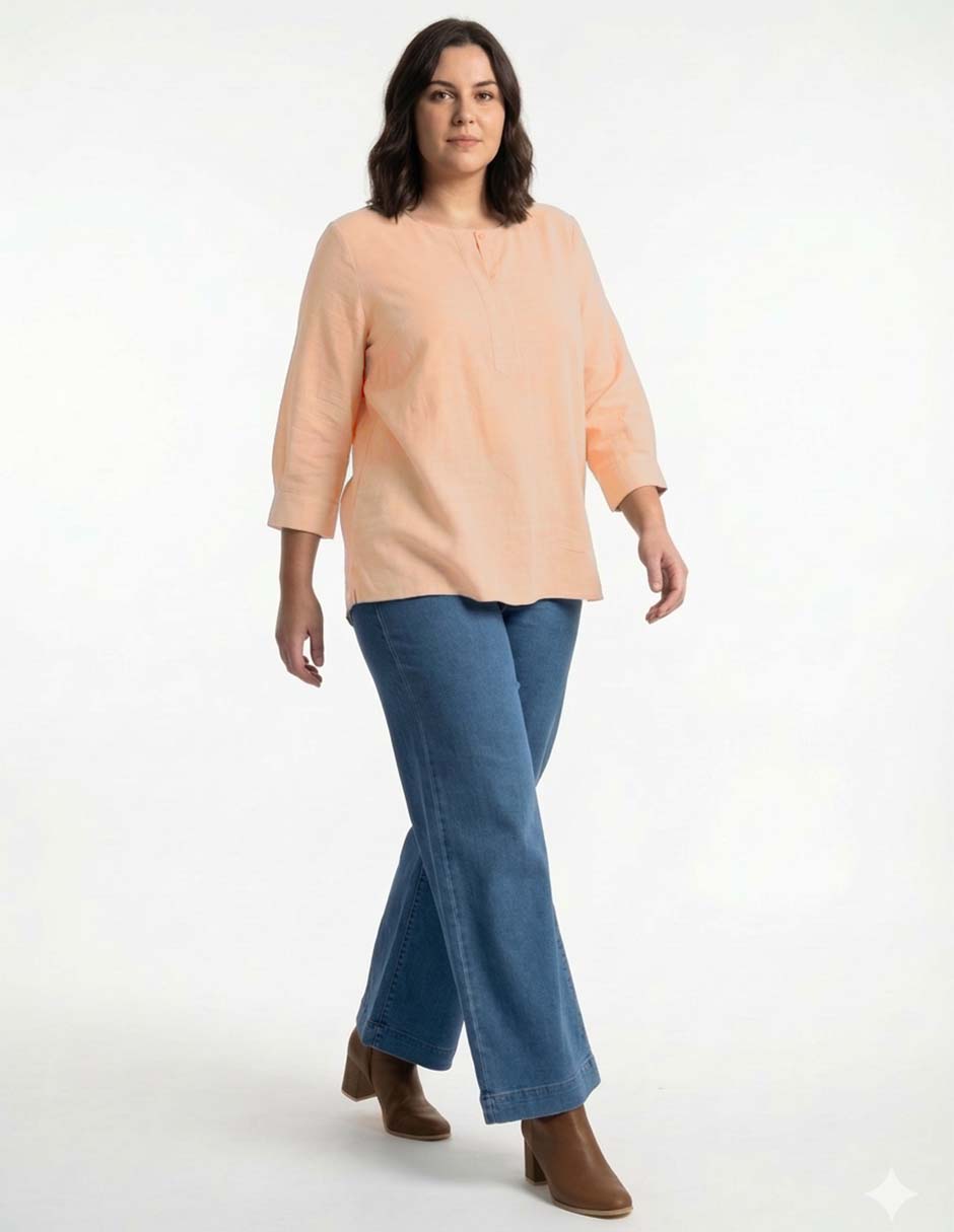 Blusa manga al codo para mujer 3