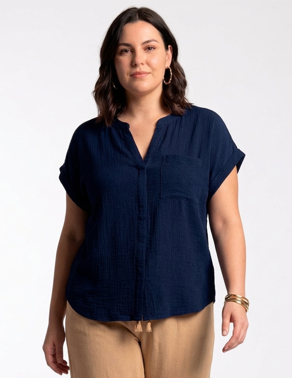Blusa manga corta para mujer 1
