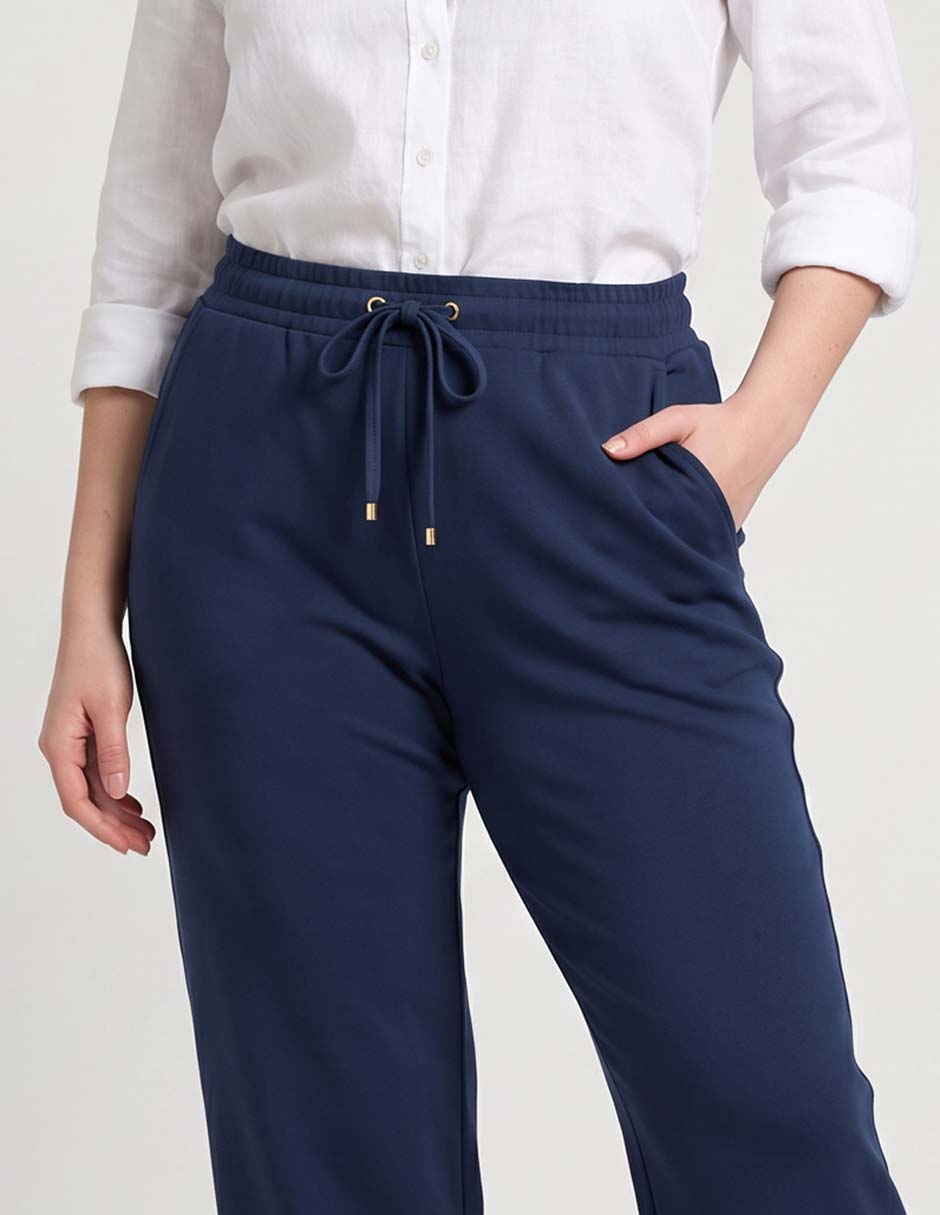 Pants cropped con jareta para mujer 3
