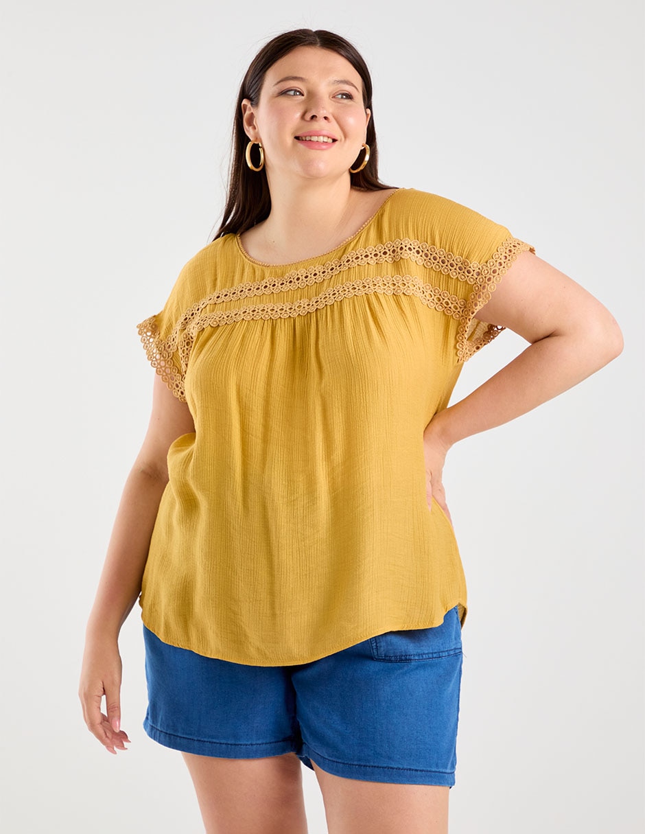 Blusa manga corta para mujer 2