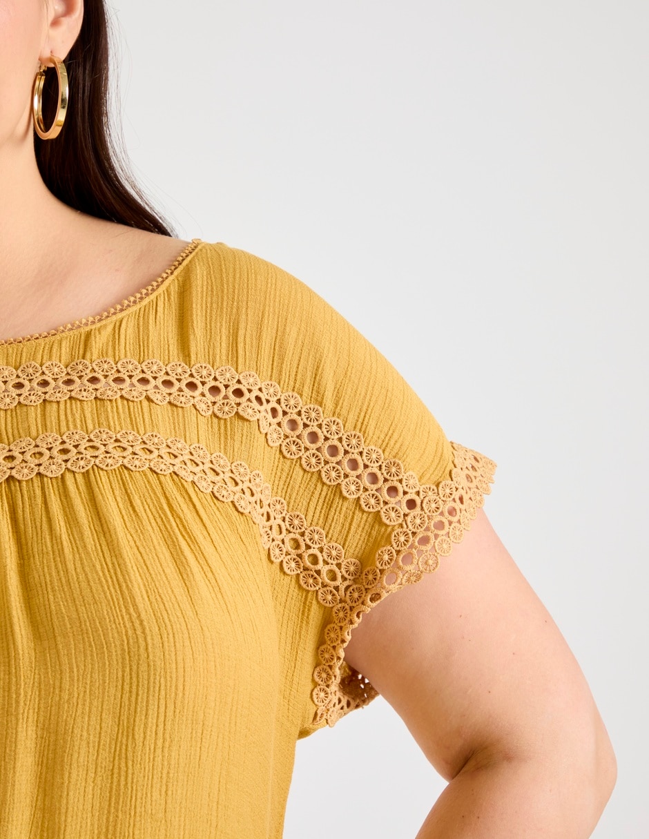 Blusa manga corta para mujer 5