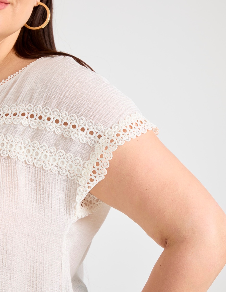 Blusa Davinchy manga corta para mujer