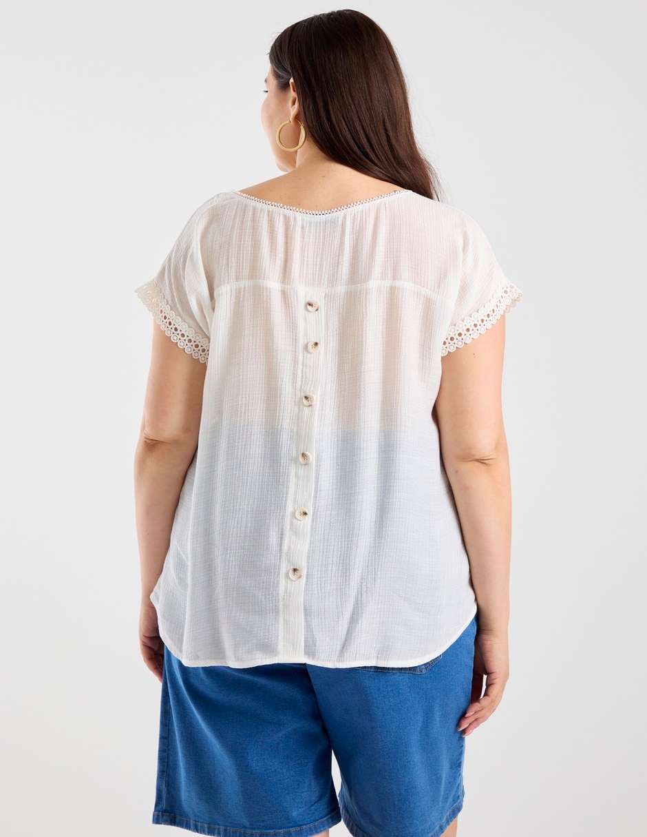 Blusa Davinchy manga corta para mujer