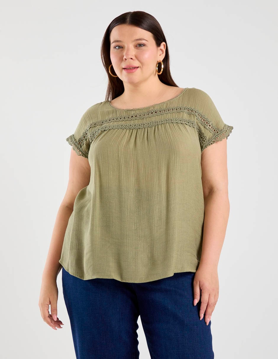 Blusa manga corta para mujer 1
