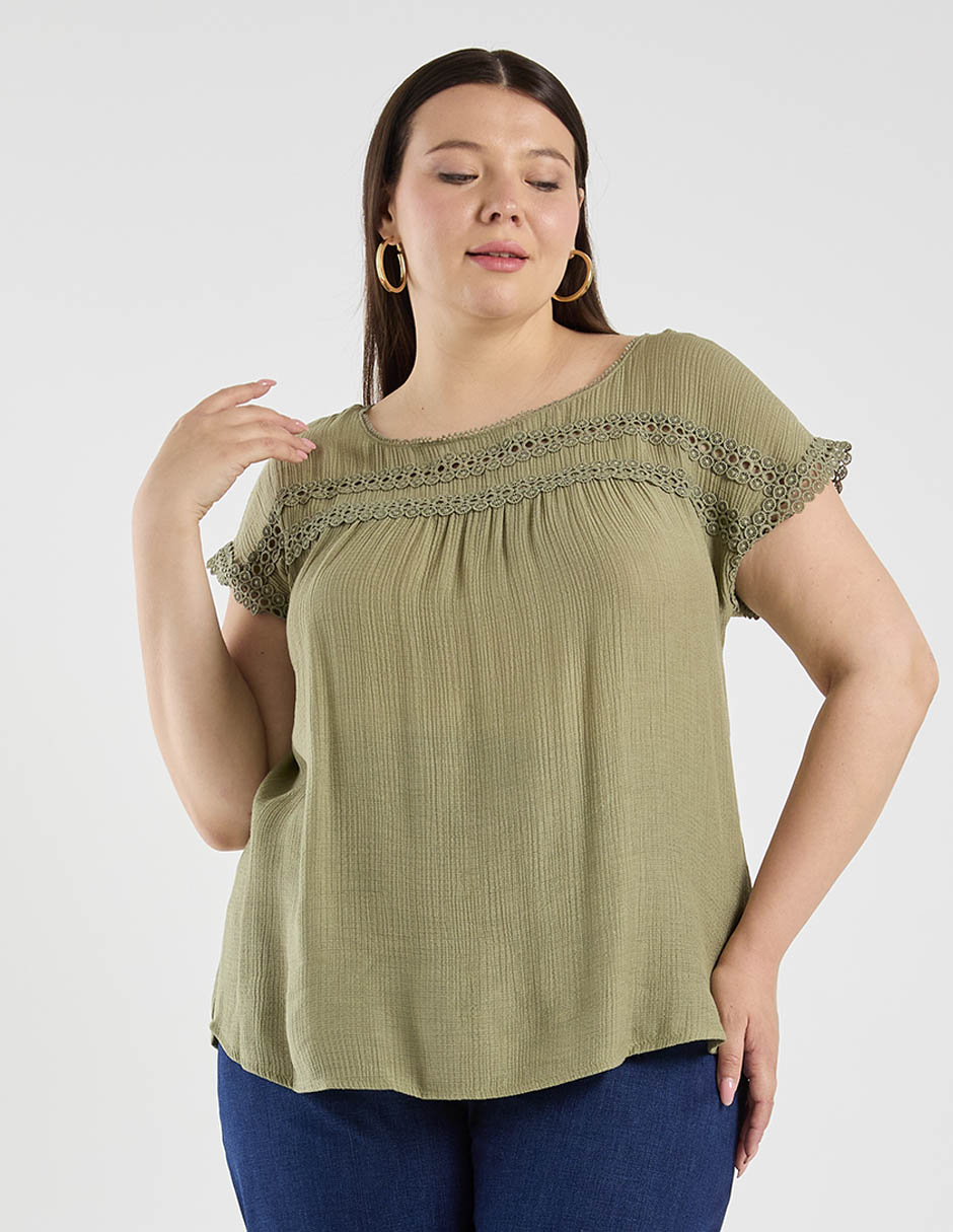 Blusa manga corta para mujer 12