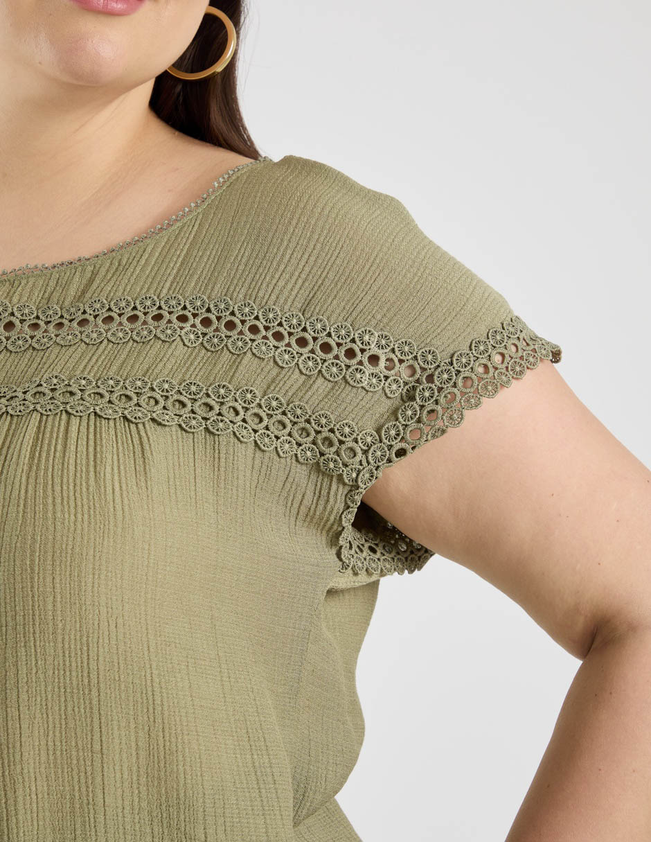 Blusa manga corta para mujer 5