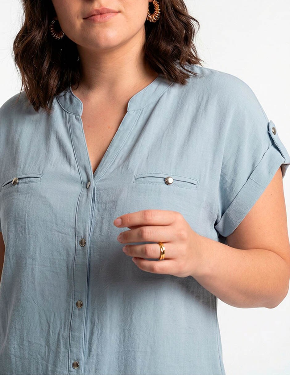 Blusa manga corta para mujer 4