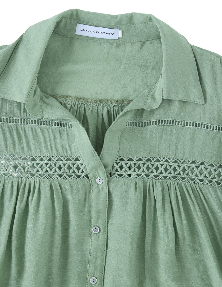 Blusa davinchy manga 3/4 para mujer