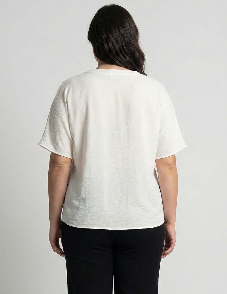 Blusa Lieb Plus manga al codo para mujer