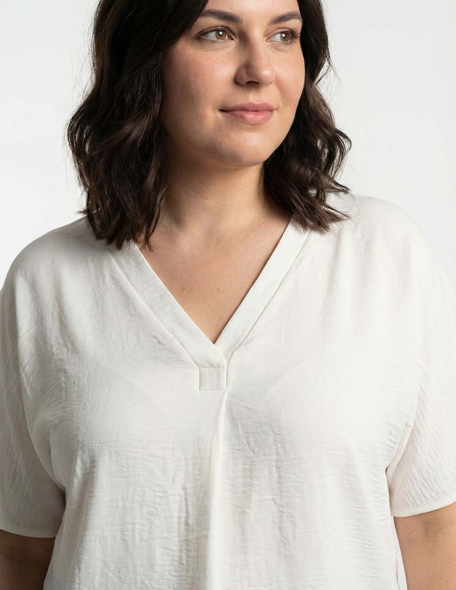Blusa Lieb Plus manga al codo para mujer