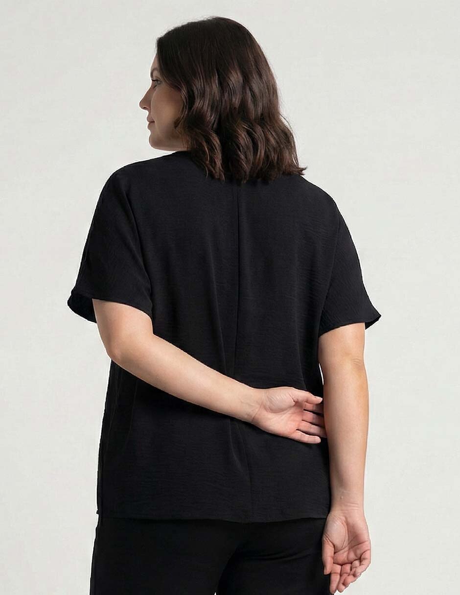 Blusa Lieb Plus manga al codo para mujer