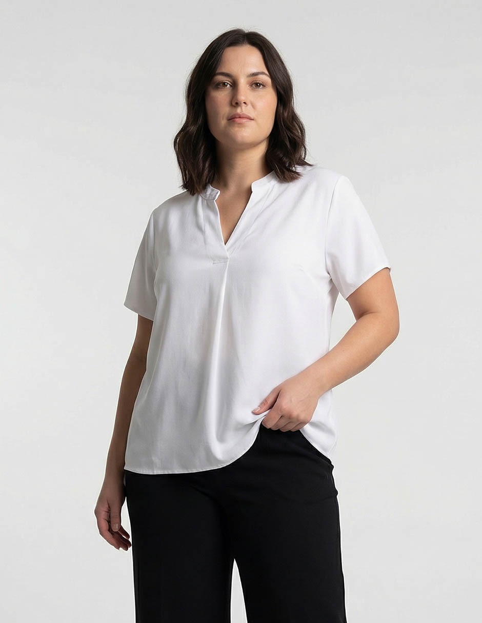 Blusa manga corta para mujer