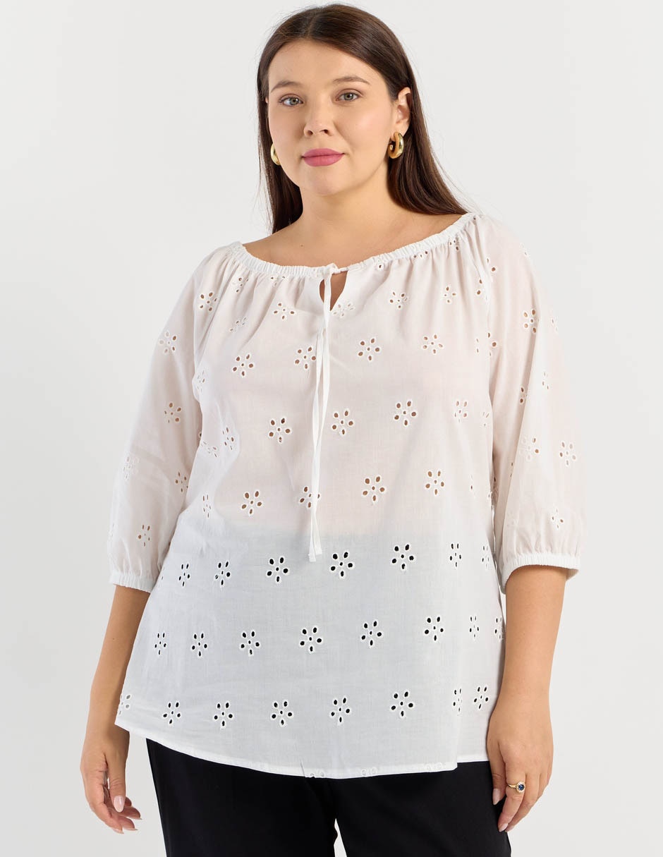 Blusa manga 3/4 para mujer